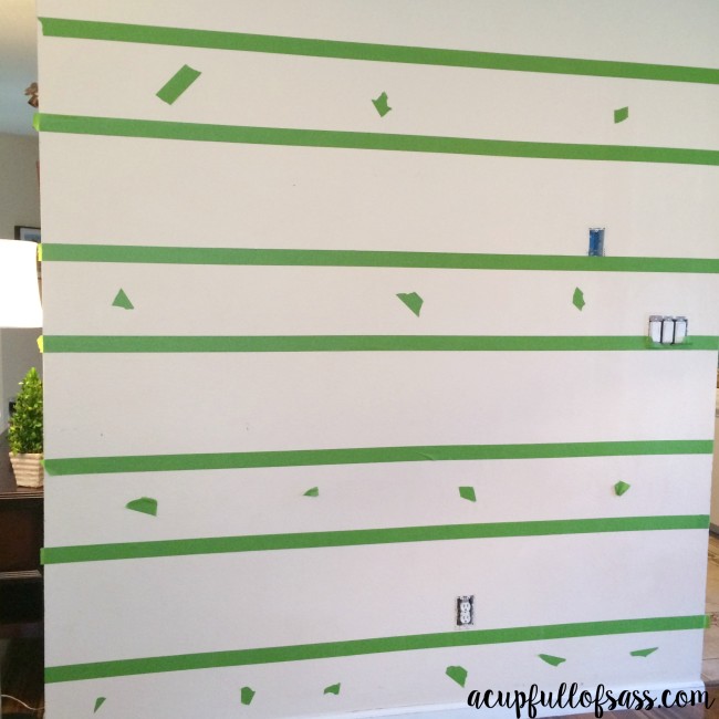 How to paint wall stripes DIY. Before and After.