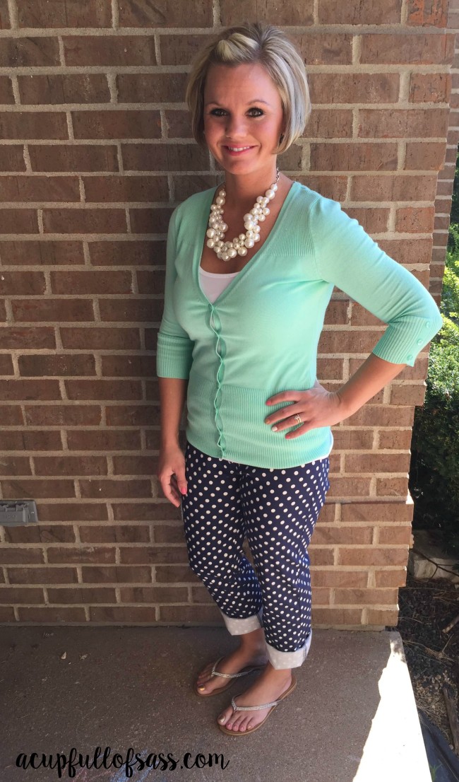 polka dot outfit for spring