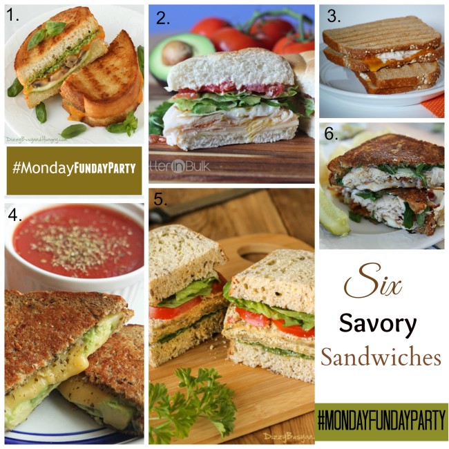 six sandwiches Collage