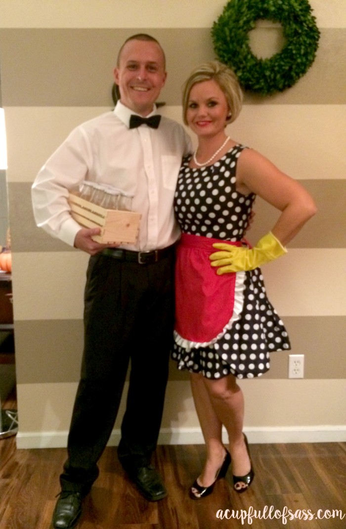 50's housewife and milk man costumes