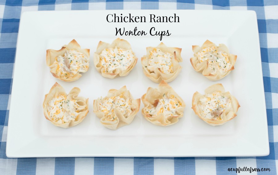 Chicken Ranch Wonton Cups