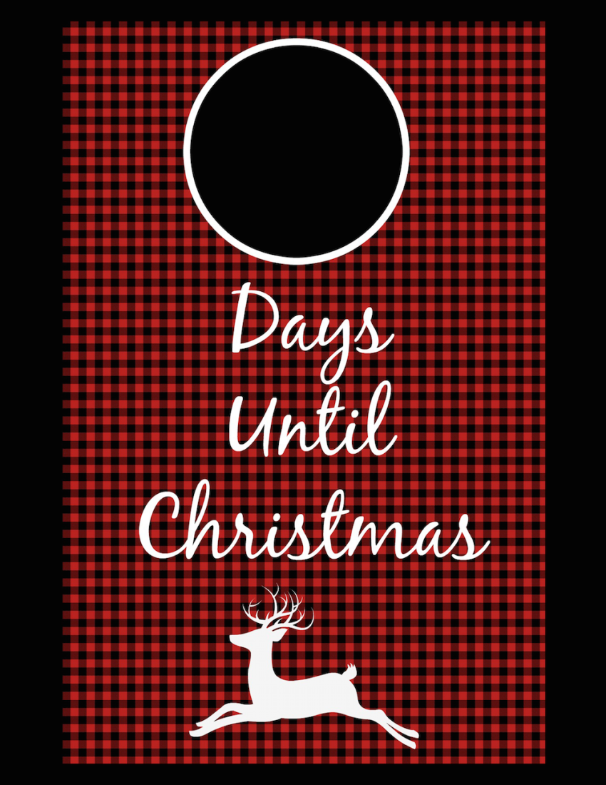 Plaid Printable Days until Christmas A Cup Full of Sass