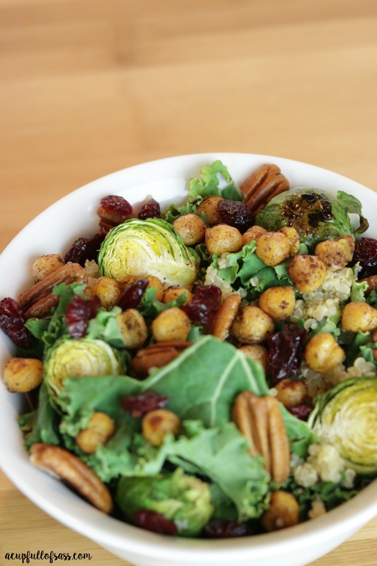 Kale Quinoa Brussel Sprouts Salad 