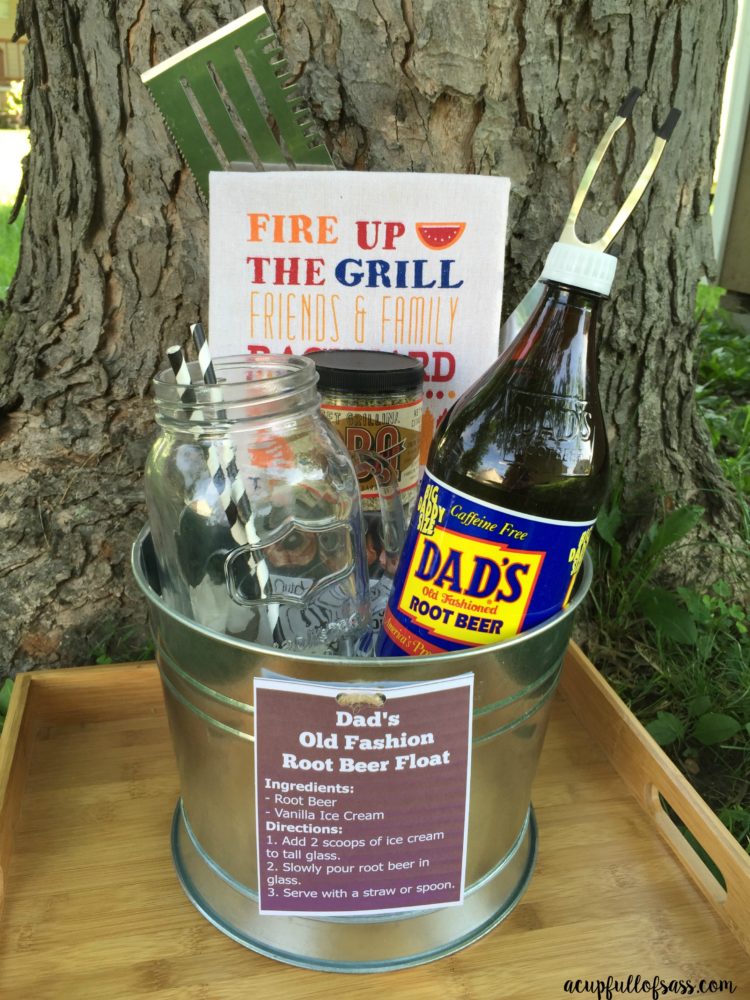 Dad's Root Beer Float Gift with Free Printable
