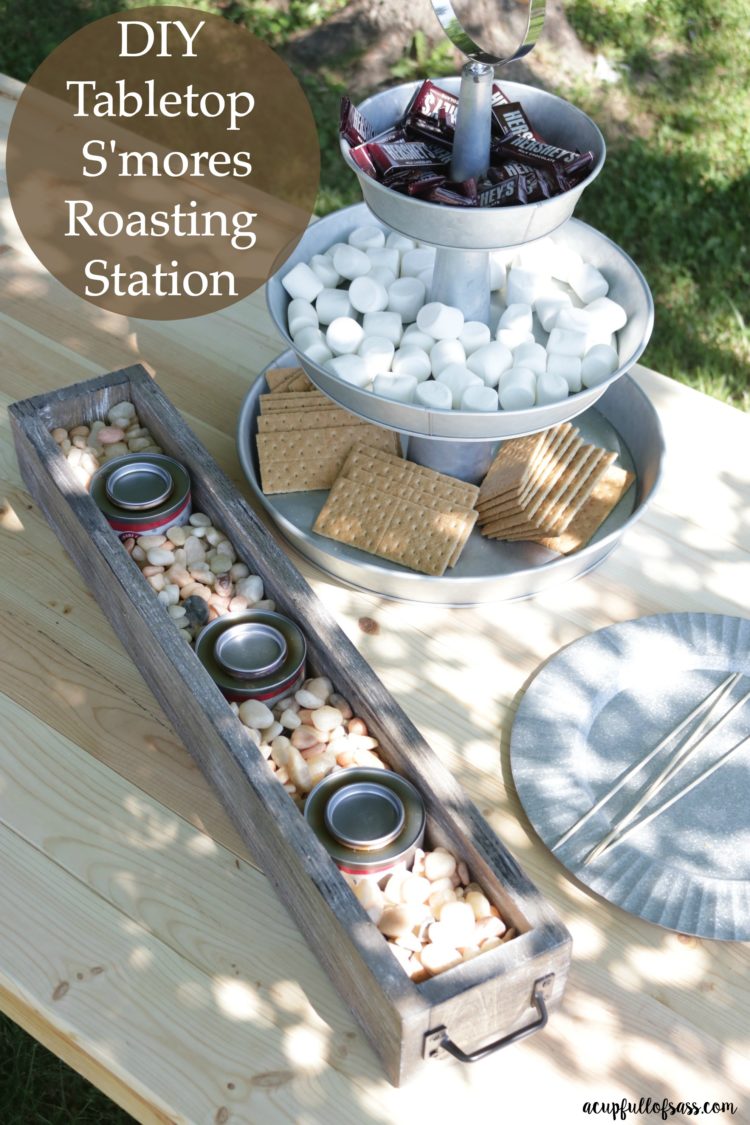 DIY Tabletop S'mores Roasting Station