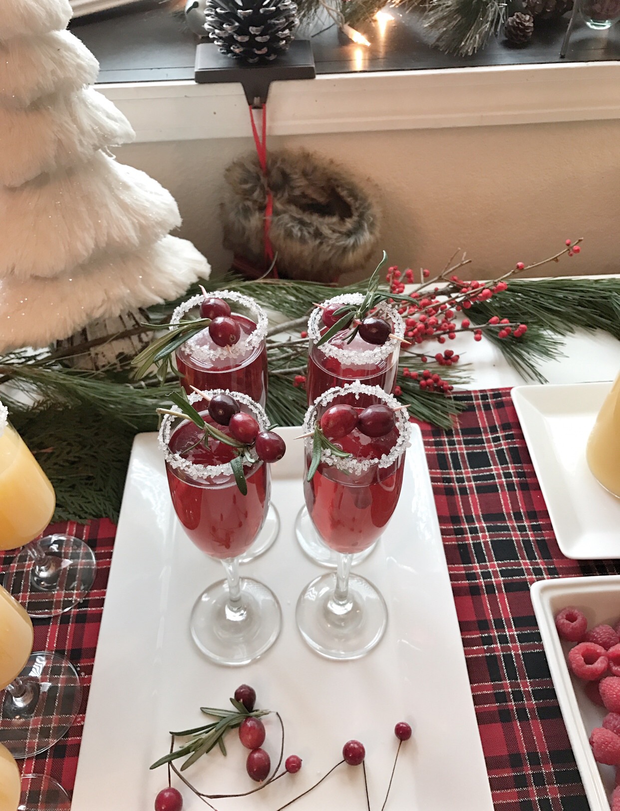 Cranberry Mimosas Host a Holiday Party with a Christmas Cranberry Mimosas