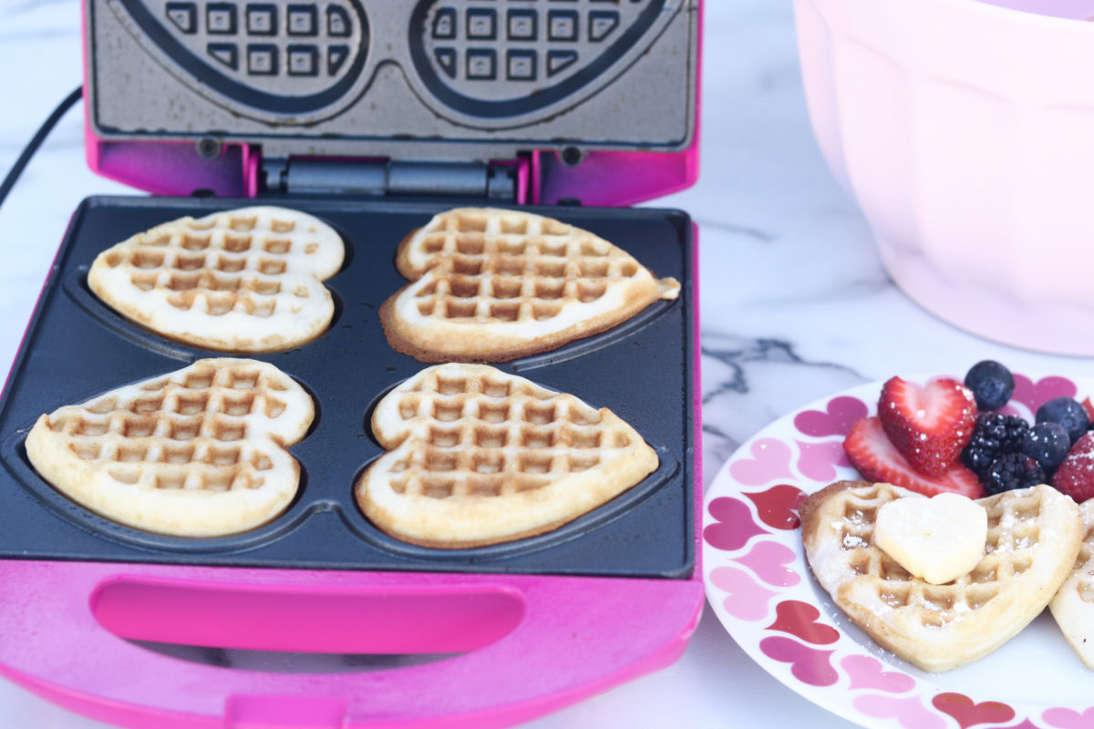 Heart Waffle Maker for Valentine's Day Heart Waffles