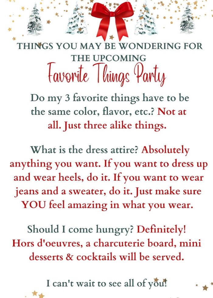 Favorite Things Party - Everything You Need to Know