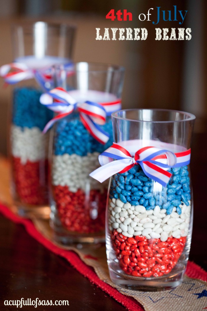 4th of july layered beans home decor