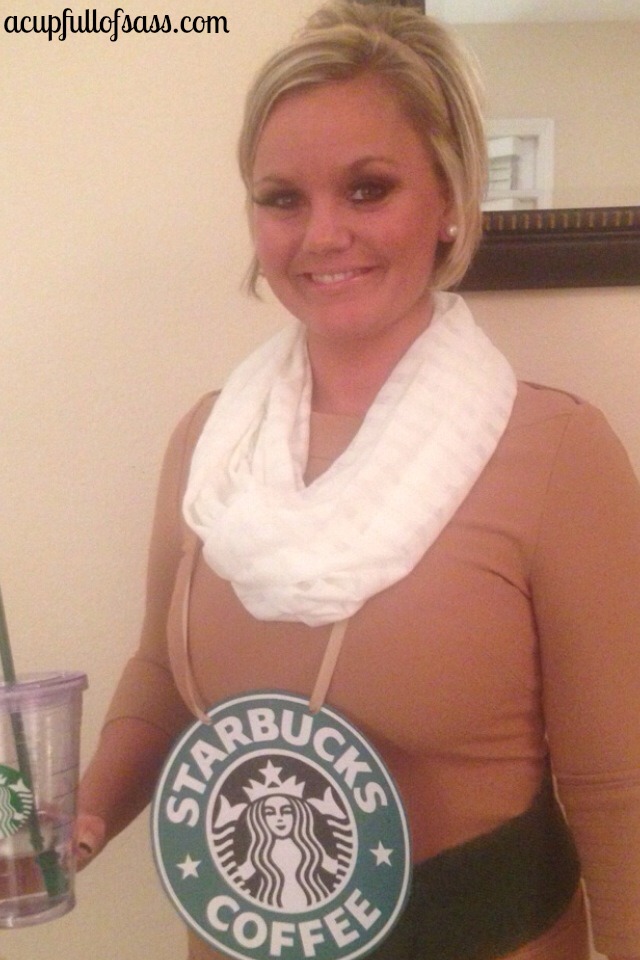 starbucks costume closeup