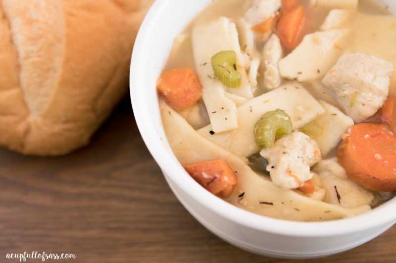 Homemade Chicken Noodle Soup recipe in pressure cooker (instant pot)