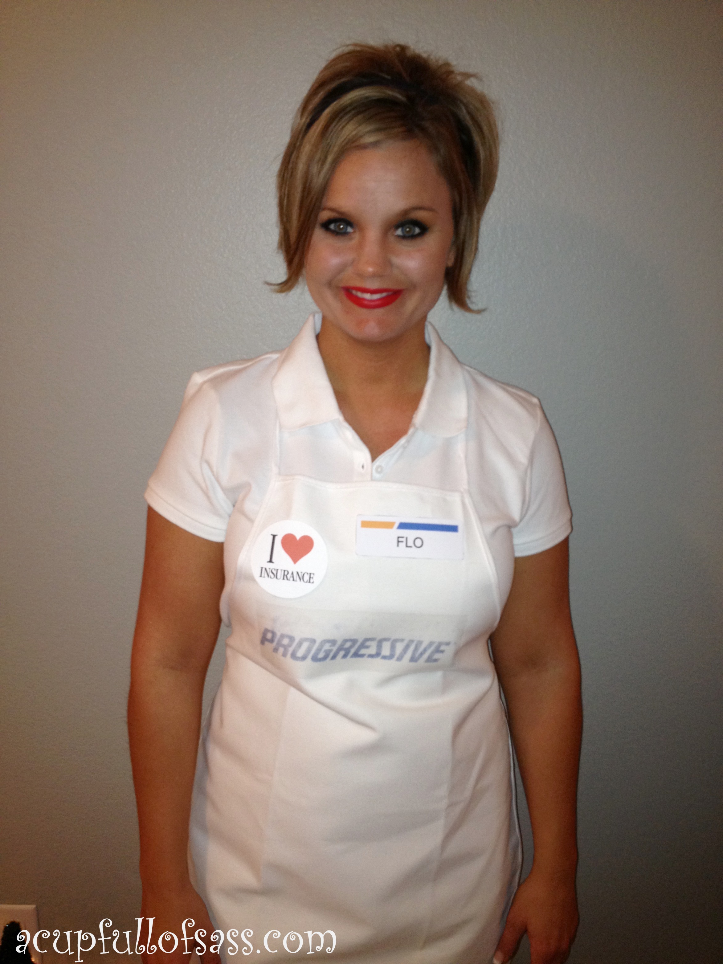 Flo from Progressive Insurance Halloween Costume DIY - A Cup Full of Sass