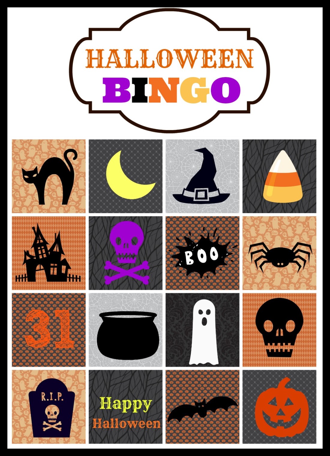 Halloween Bingo Cards