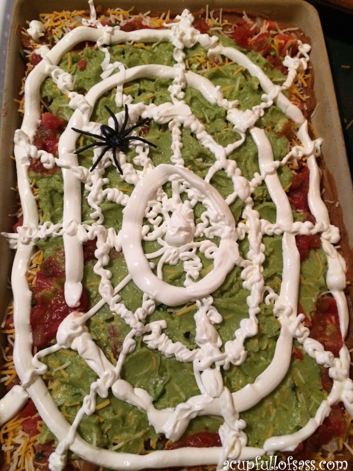 Taco Dip - Halloween Food Ideas. 