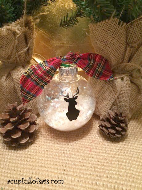 deer head silhouette DIY ornament