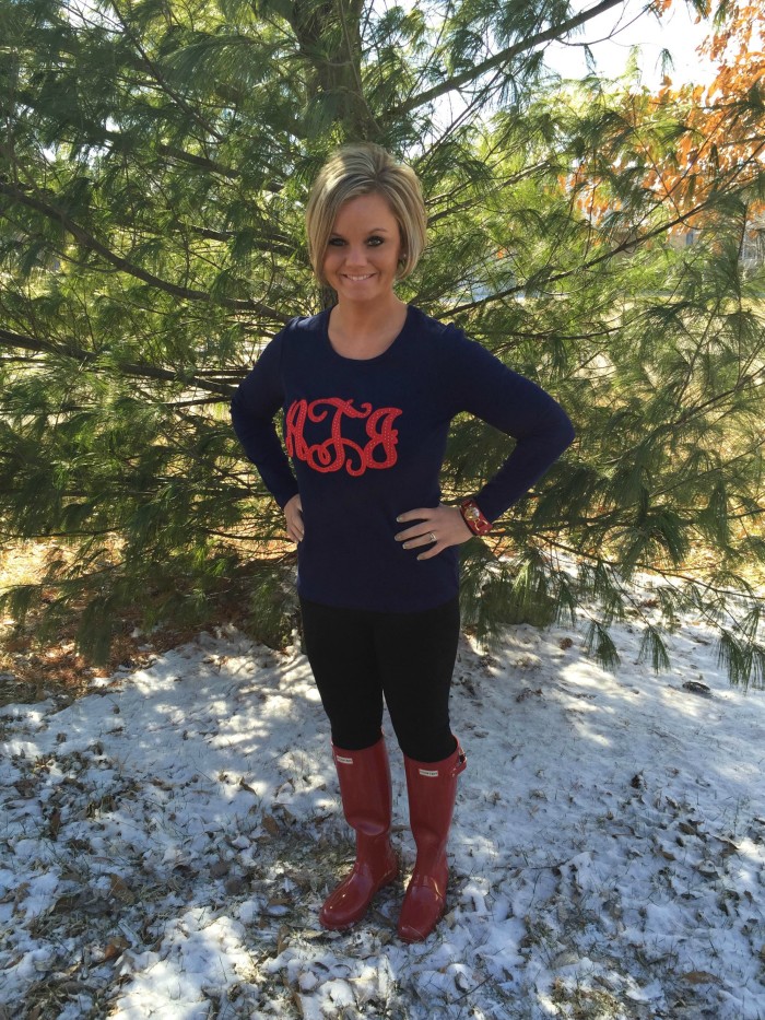 hunter boots monogram top