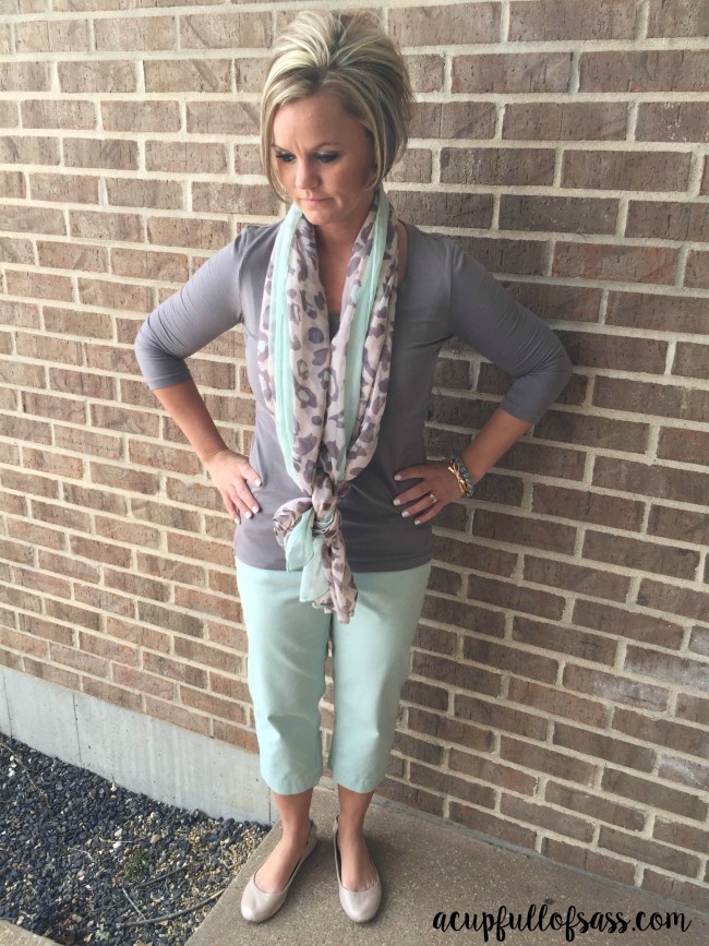 mint scarf outfit