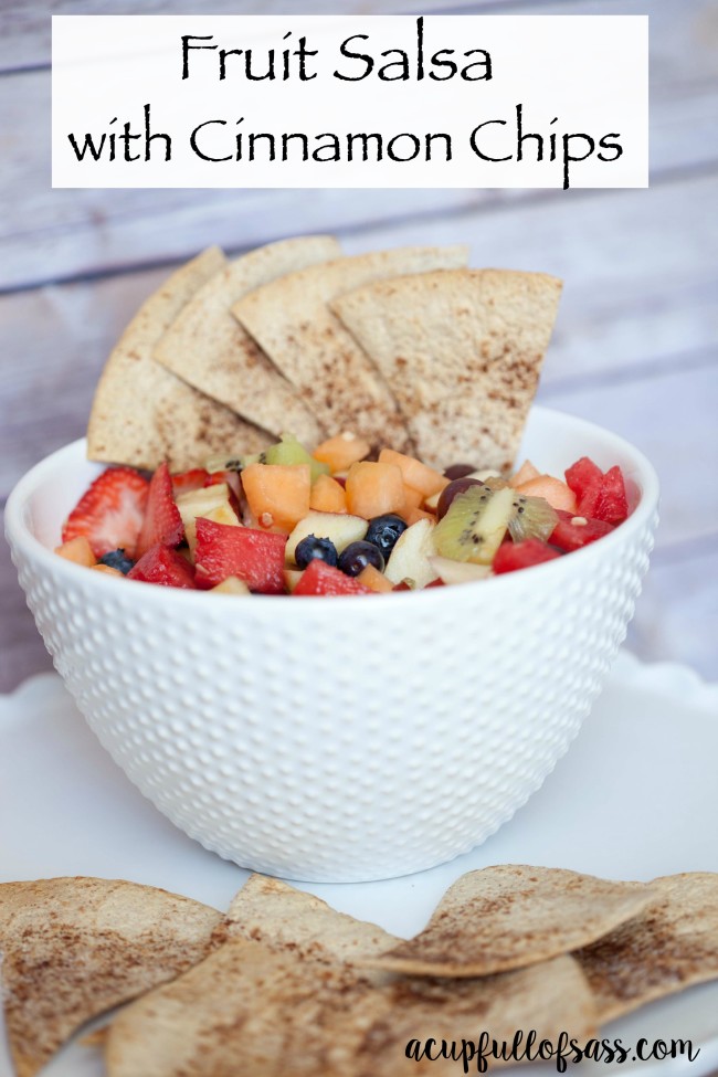 fruit salsa with cinnamon chips