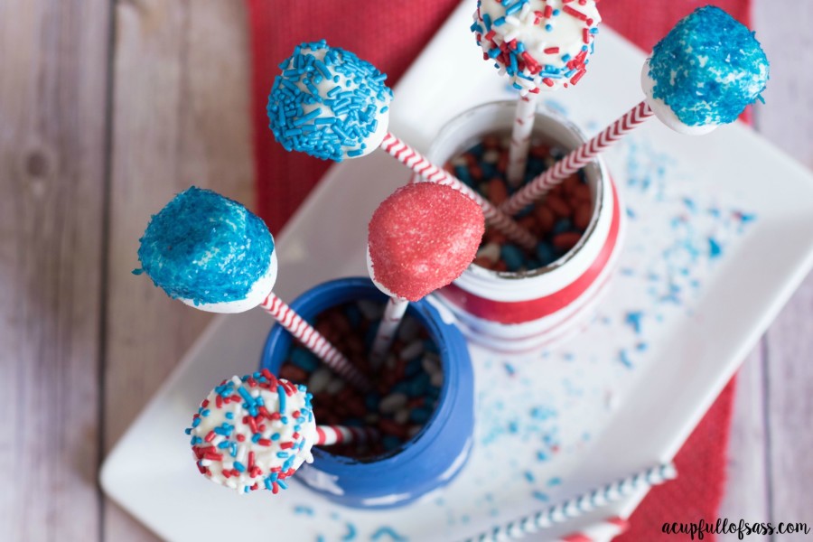 marshmallow pops 4th of july