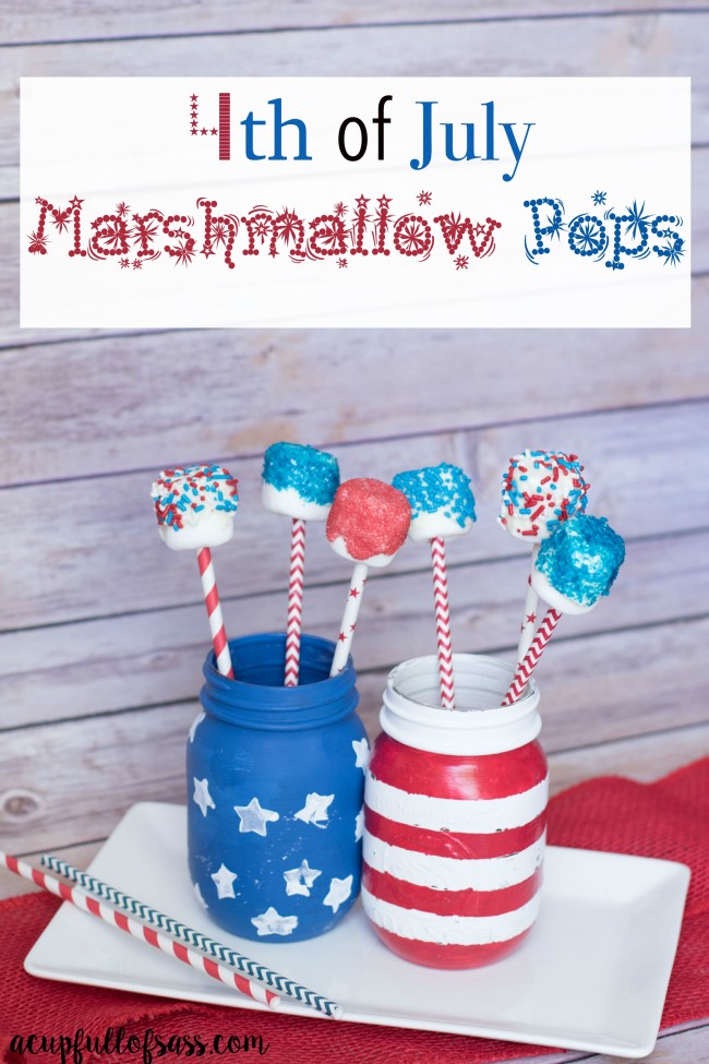 4th of July Marshmallow Pops