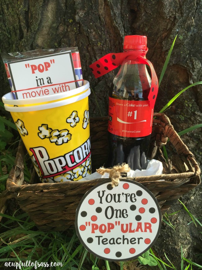 Redbox Teacher Appreciation Gift Ideas with Free Printable. "POP" ULAR Teacher