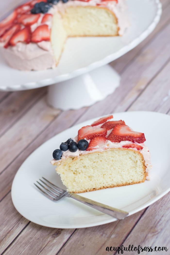 Strawberry blueberry cake