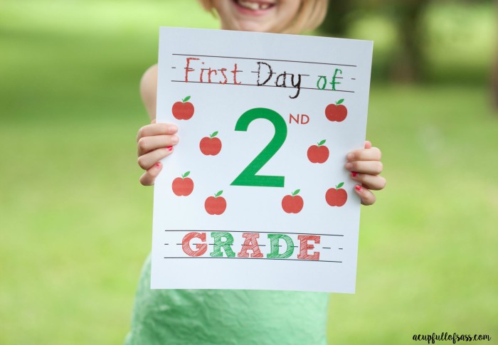 First Day of School Printable