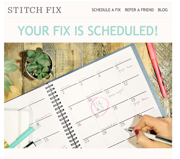 Stitch Fix is Scheduled