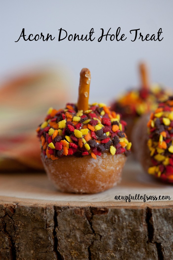 acorn donut hole treat