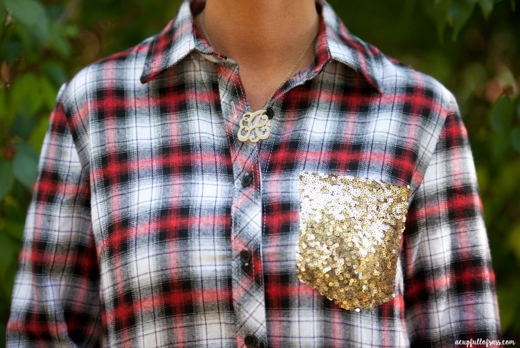 sequin pocket shirt