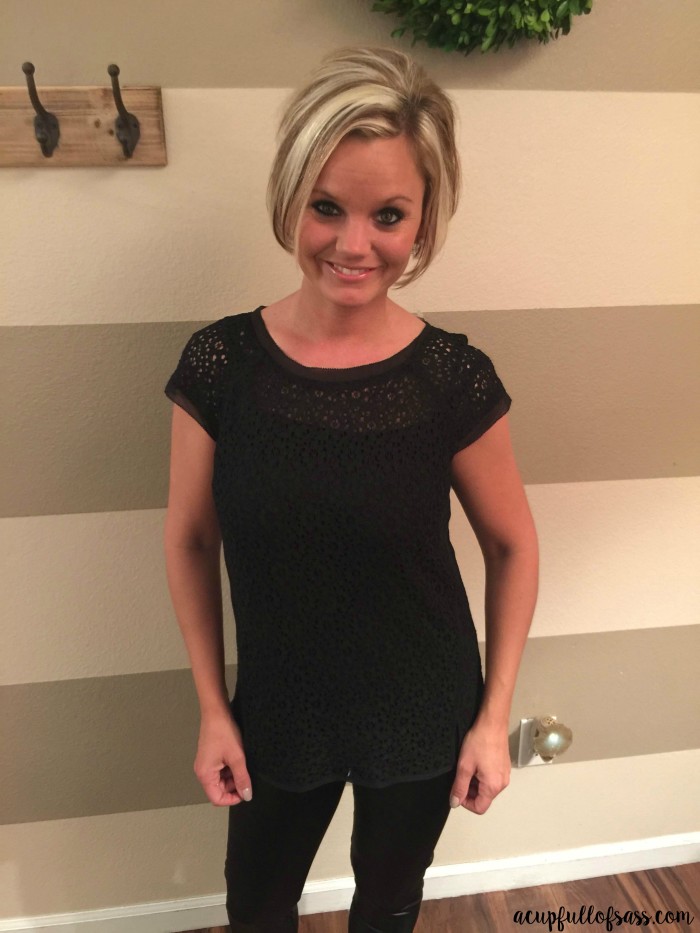 Stitch Fix Black Lace Top