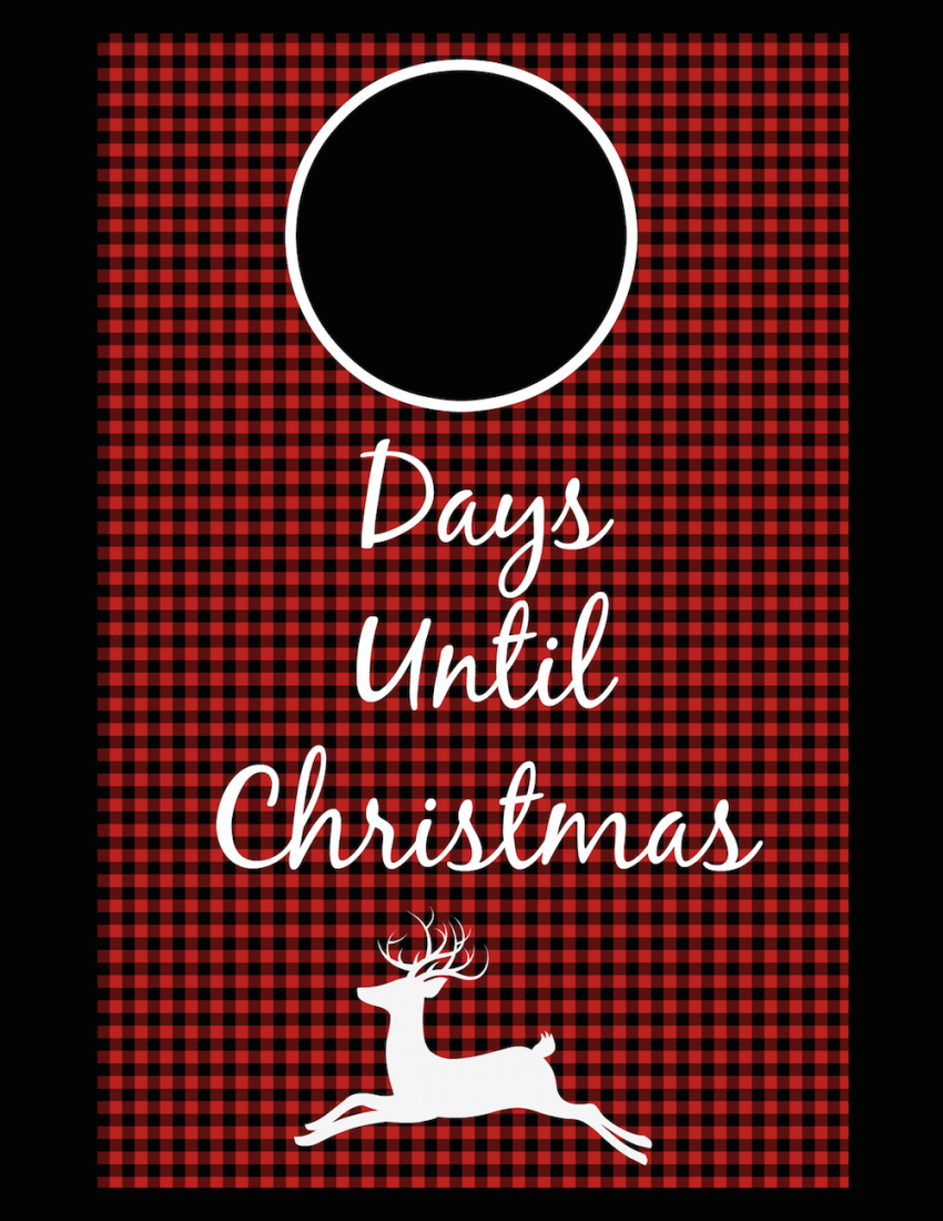 Days Until Christmas Printable 