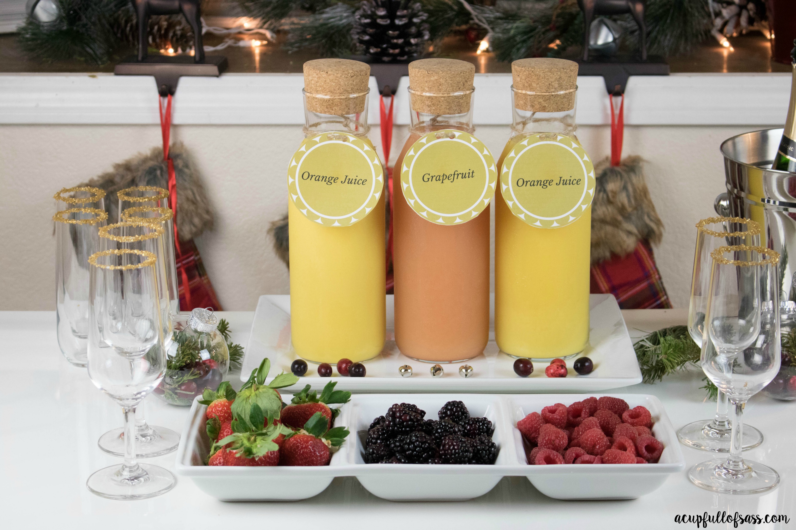 Printable mimosa bar labels