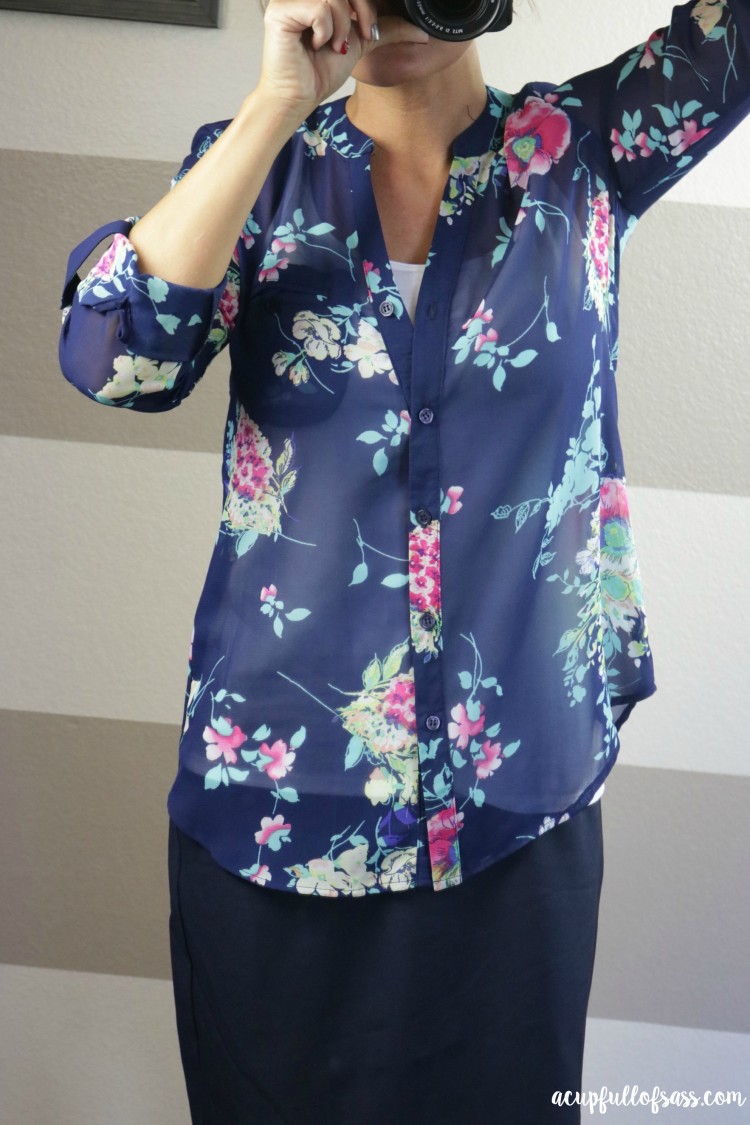 Stitch Fix - Sinclaire Floral Print Blouse from Kut From The Kloth
