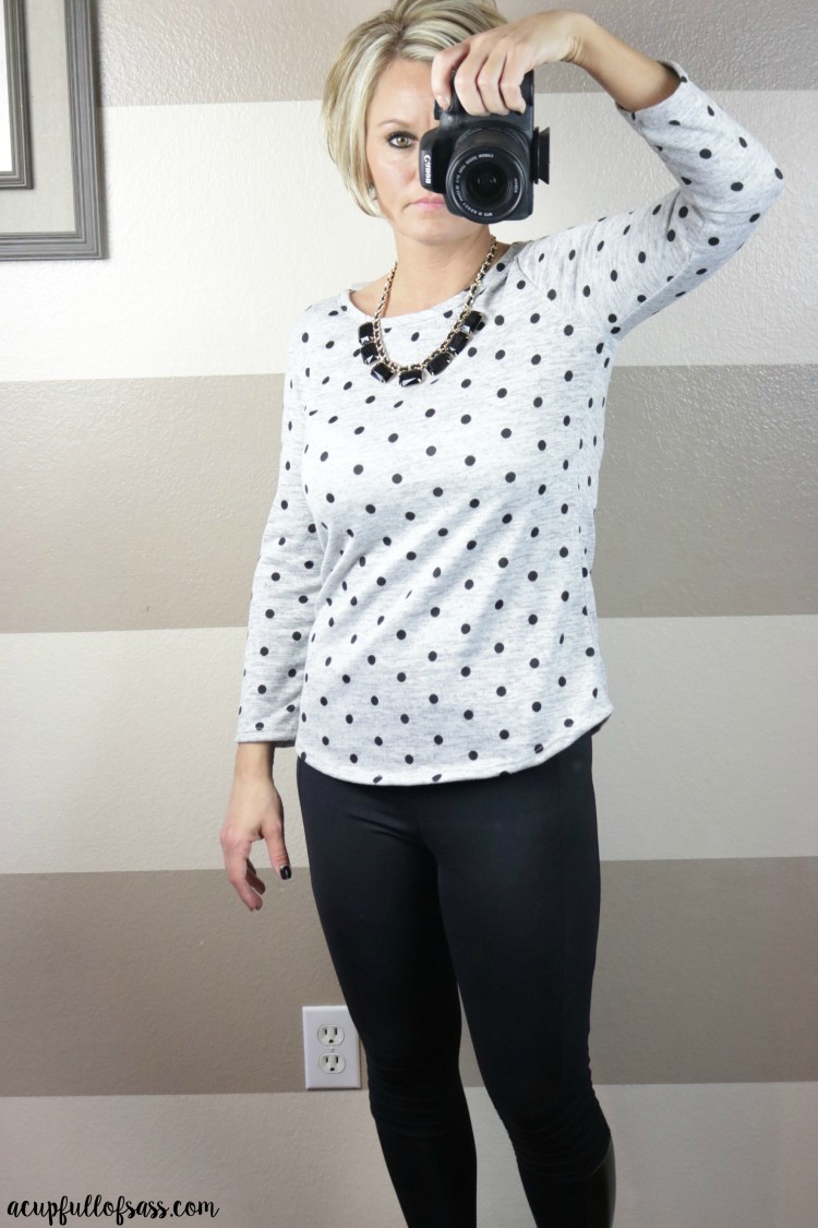 STITCH FIX Papermoon Akron Tie Back Polka Dot Top