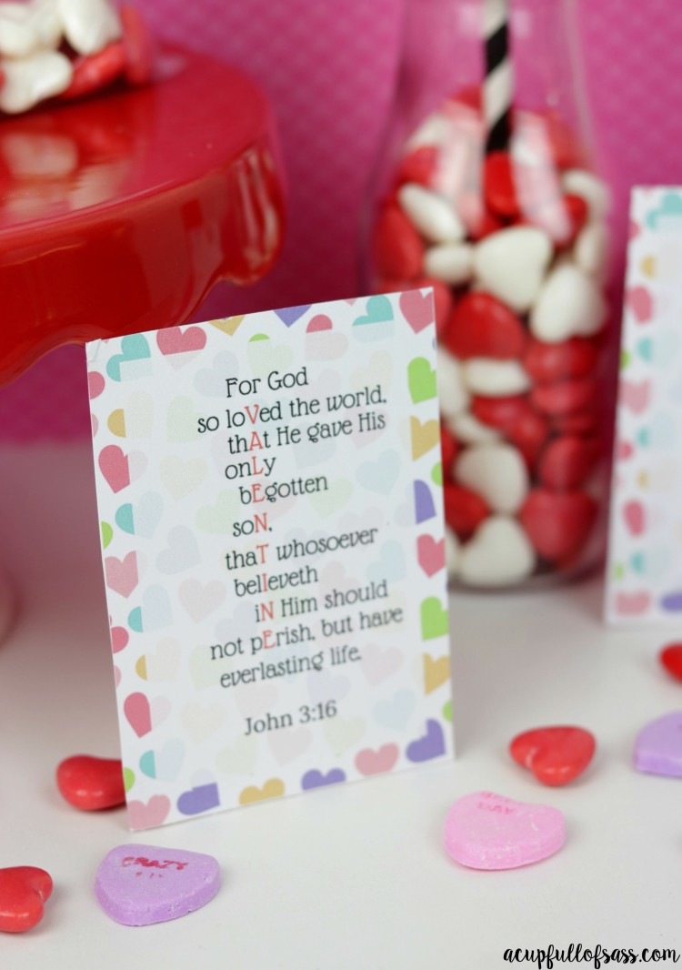 John 3:16 Bible Verse Valentine's Day Scripture Cards