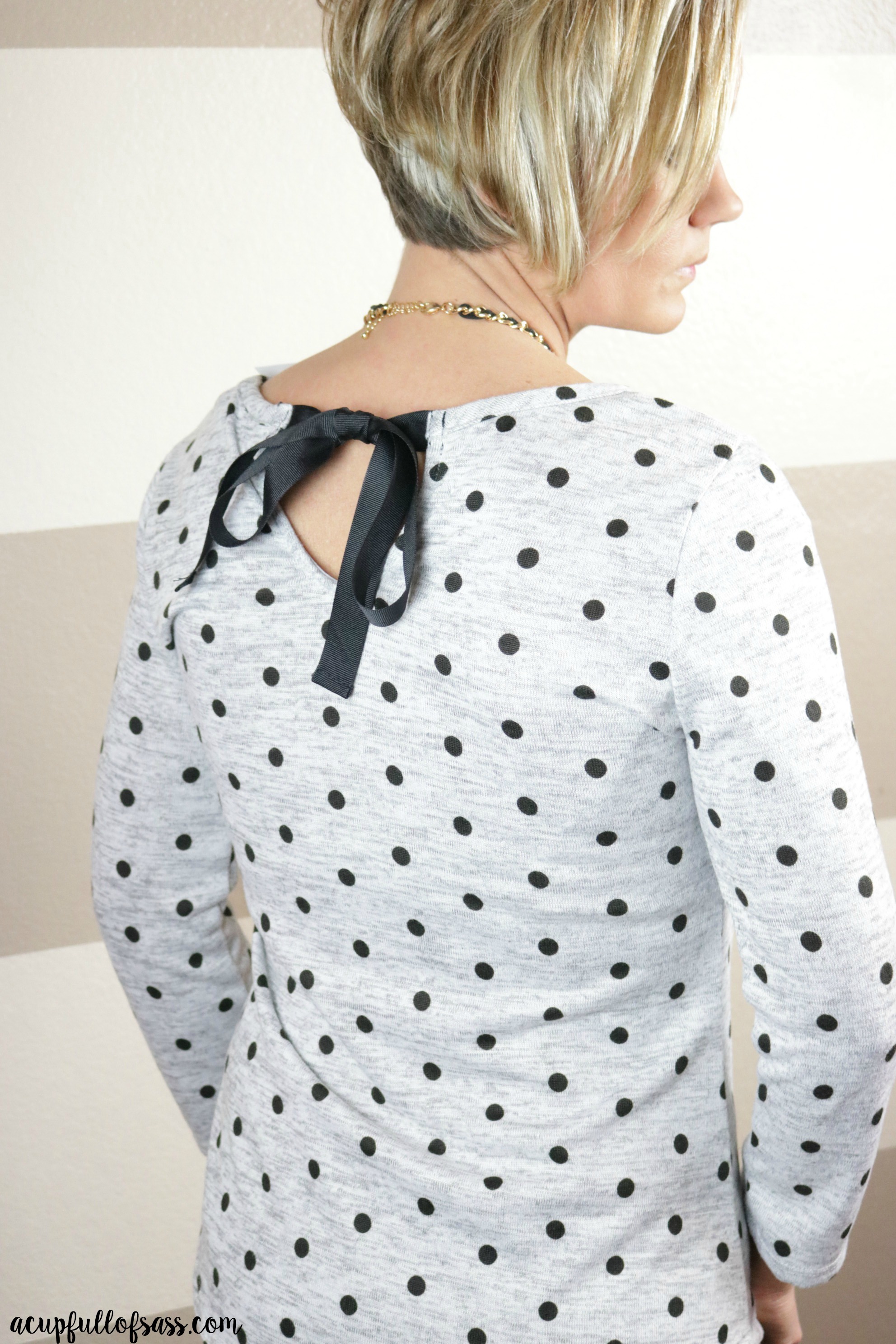 STITCH FIX Papermoon Akron Tie Back Polka Dot Top