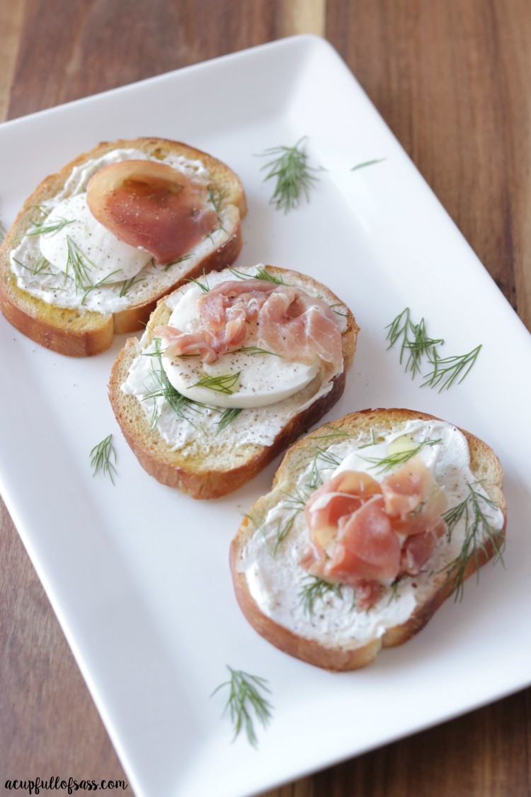 This Prosciutto Bruschetta with Fresh Mozzarella makes an easy appetizer.