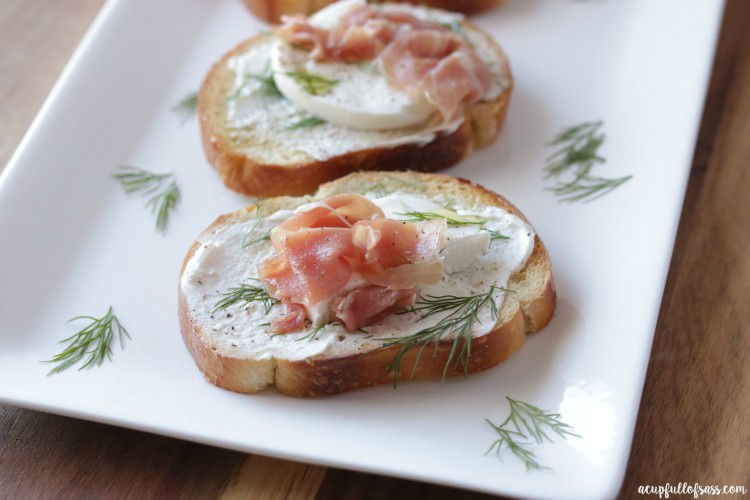 This Prosciutto Bruschetta with Fresh Mozzarella makes an easy appetizer.