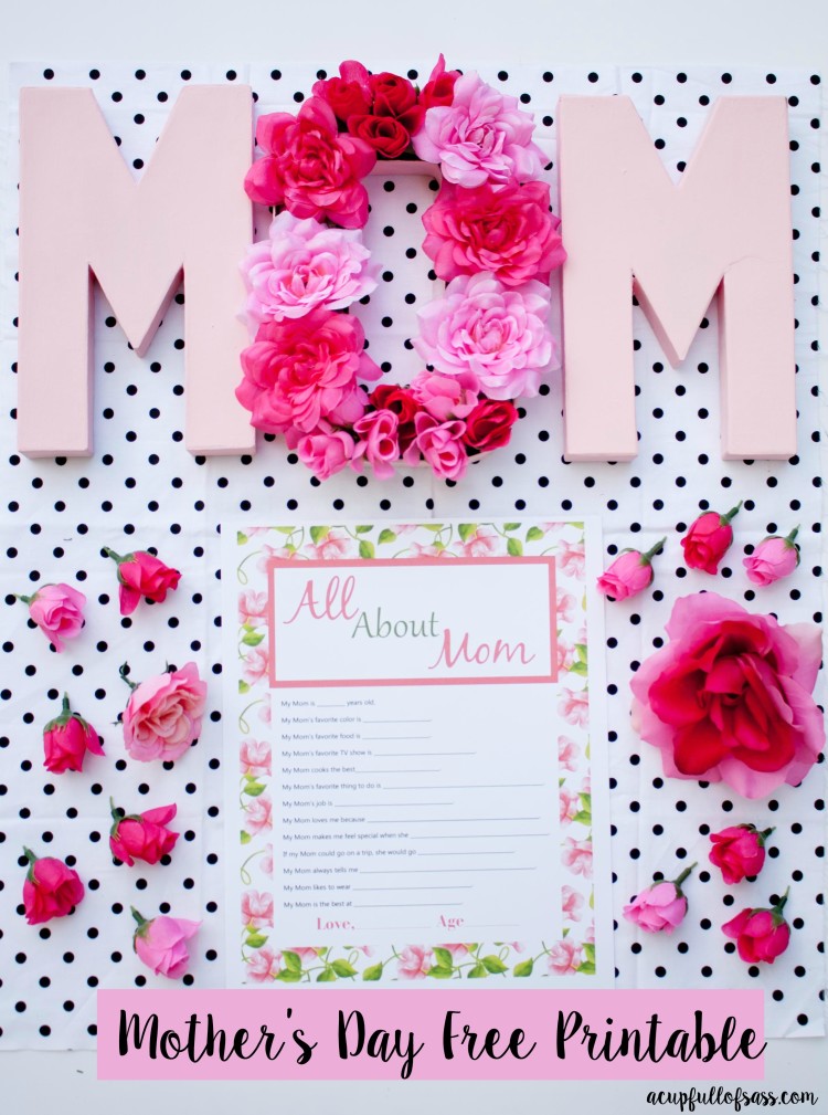 All About Mom Free Printable