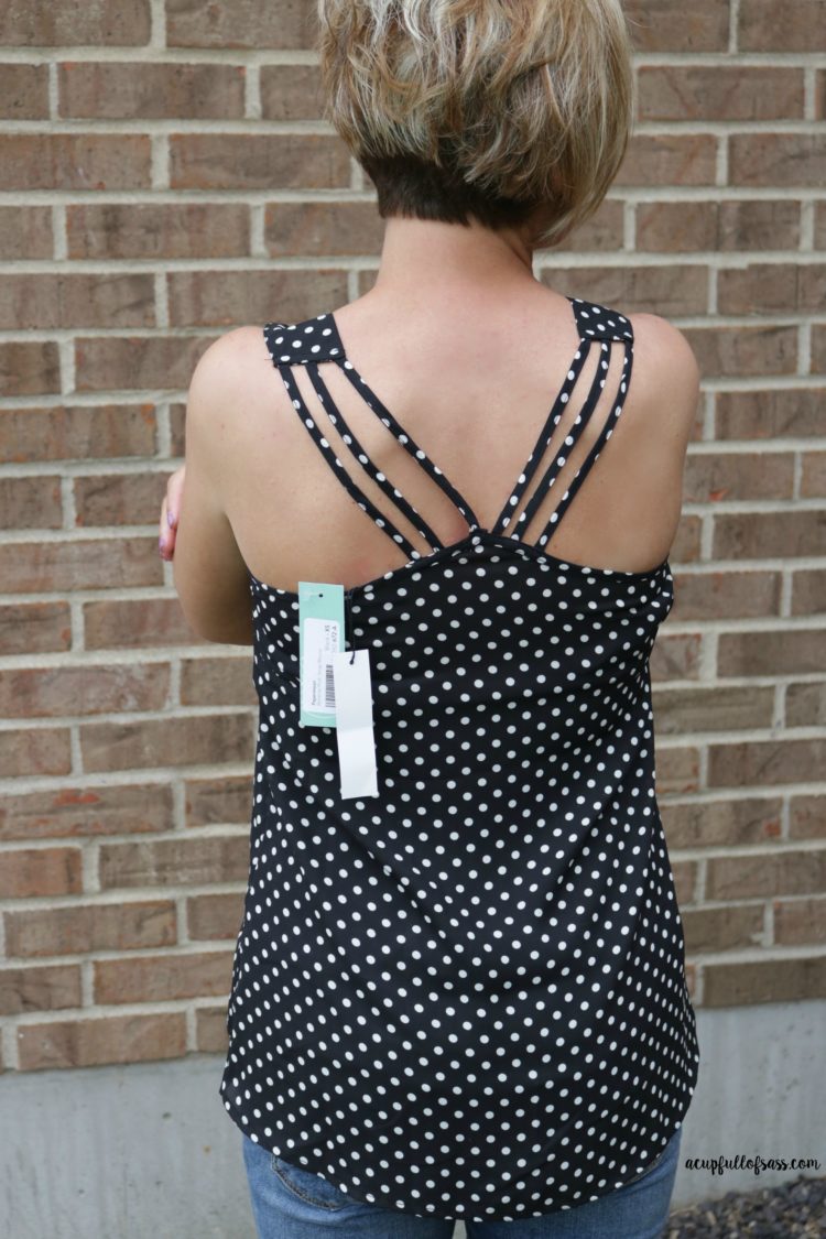 Back of Stitch Fix Benette Multi Strap bt Papermoon