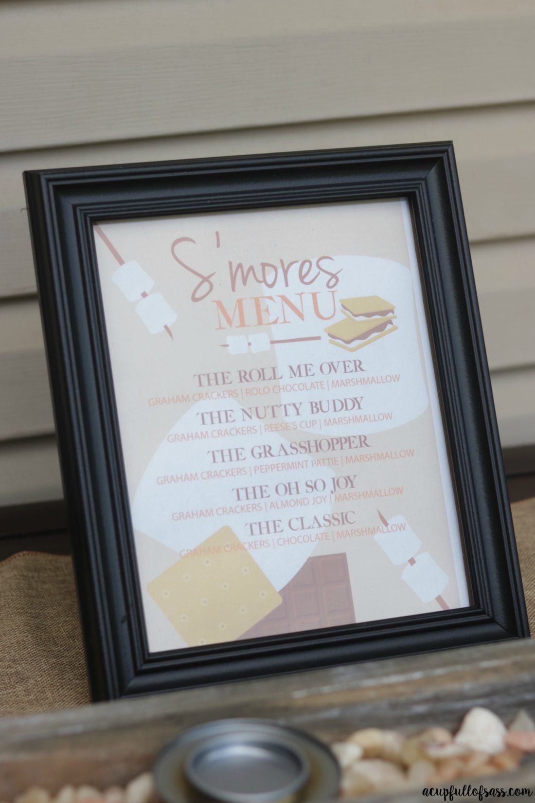 S'mores Menu Printable