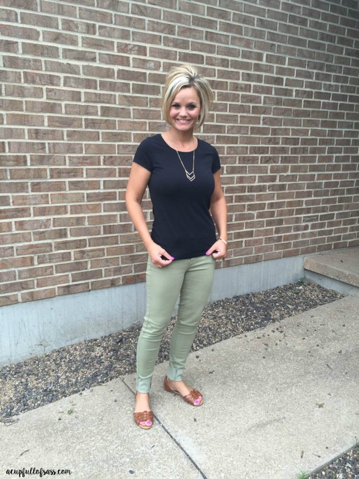 Army Green Skinny Jean Outfit