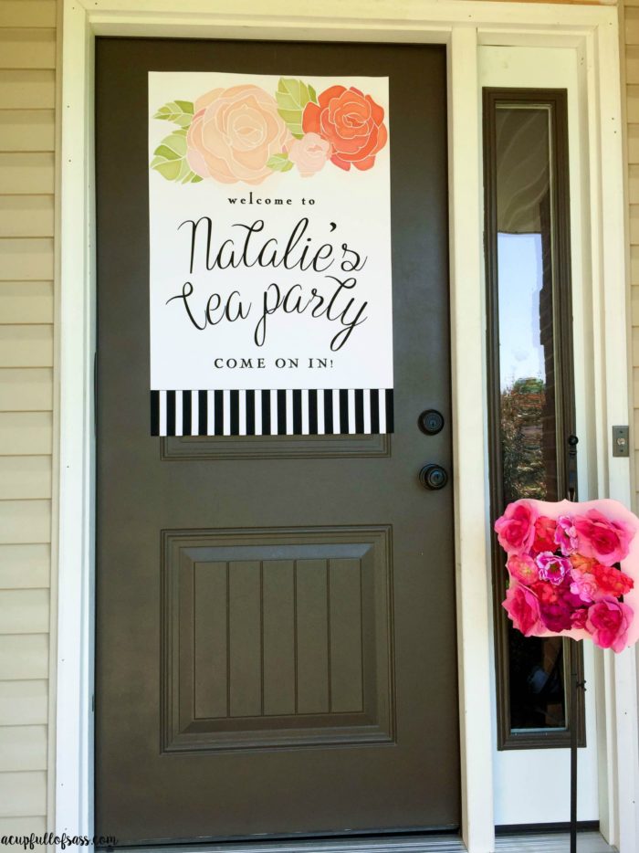 Natalie's Tea Party Door Sign