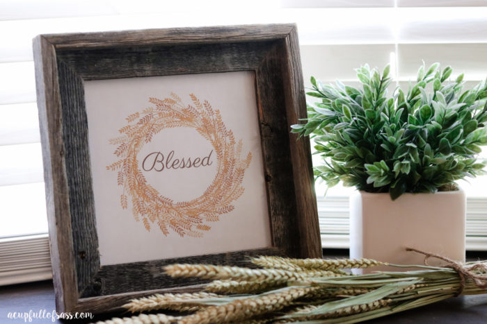 Thankful Printable Blessed Printable Gather Priintable