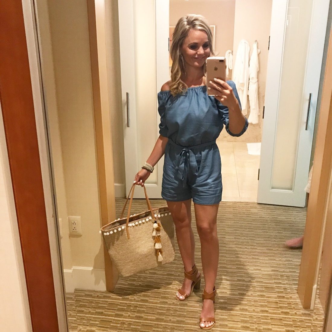 Chambray Romper - A Cup Full of Sass Fashion