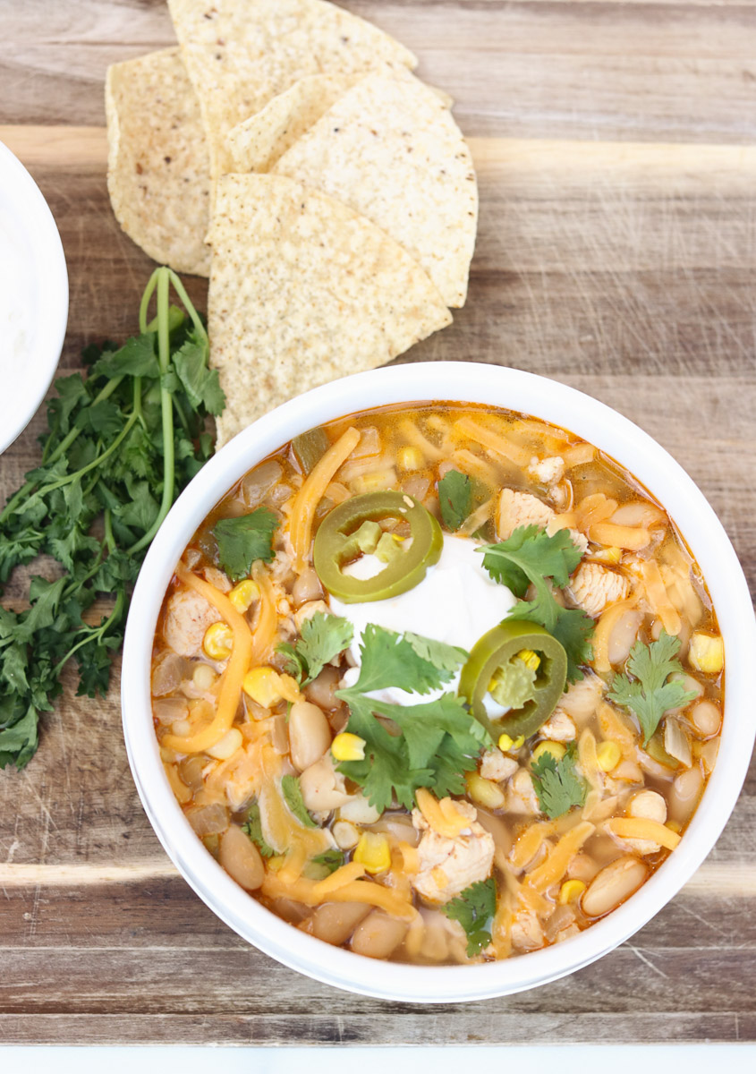 Healthy White Chicken Chili in the Pressure Cooker