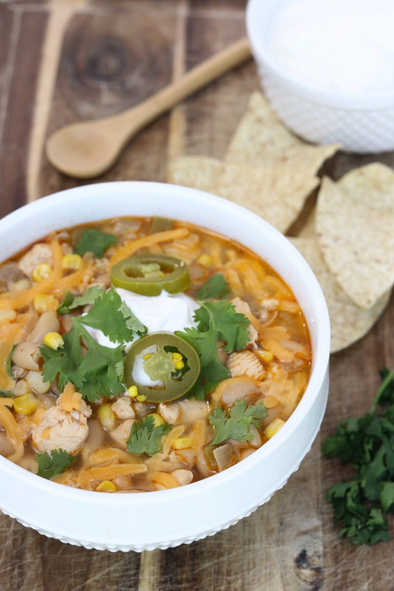 Healthy White Chicken Chili in Pressure Cooker