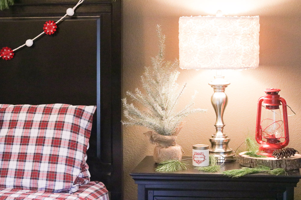 Decorate your bedroom for Christmas and winter.