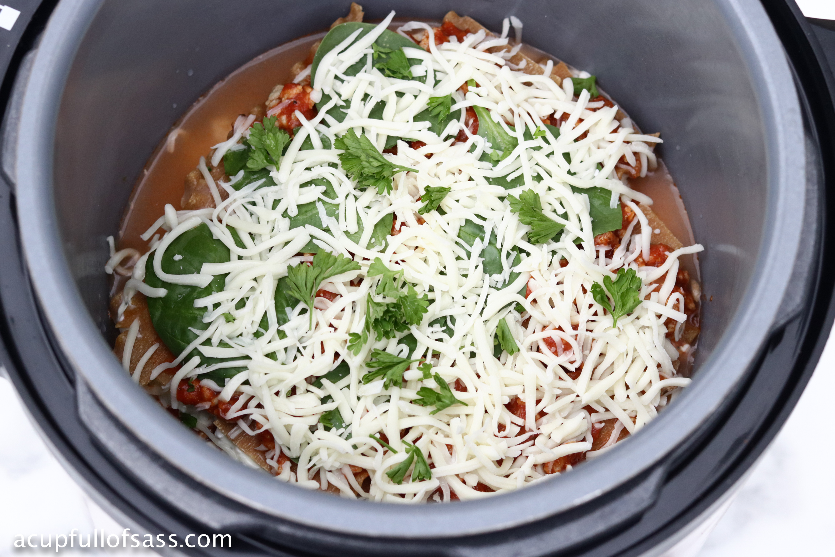 Healthy Lasagna in the Pressure Cooker 